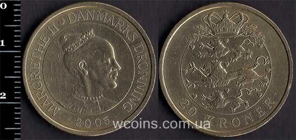 Coin Denmark 20 krone 2005