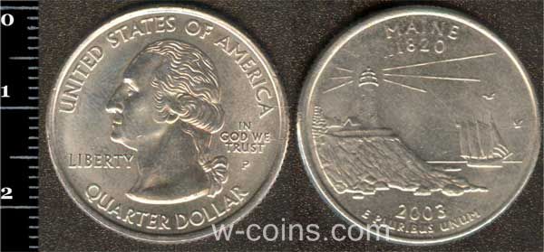 Coin USA 25 cents 2003 Man