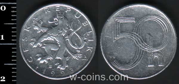 Coin Czech Republic 50 heller 1993