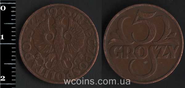 Coin Poland 5 groszy 1935