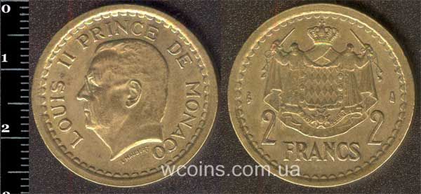 Coin Monaco 2 francs 1945