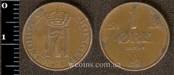 Монета Норвеґія 1 ере 1939