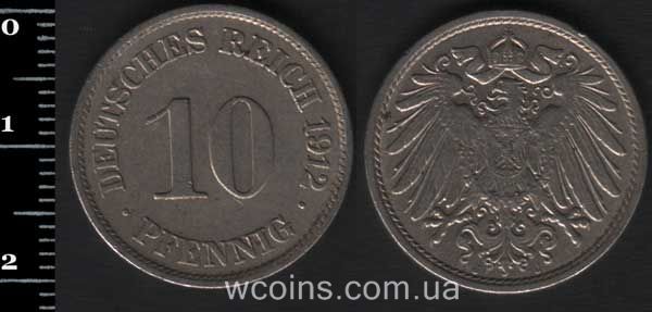 Монета Німеччина 10 пфенігів 1912