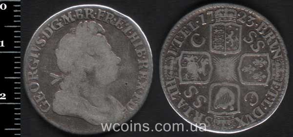 Монета Великобританія 6 пенсів 1723