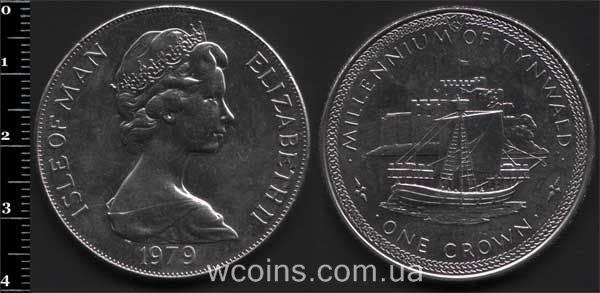 Монета Мен 1 крона 1979