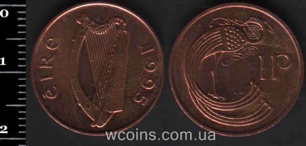 Монета Ірландія 1 пенні 1995