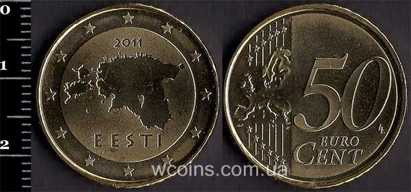 Coin Estonia 50 eurocents 2011