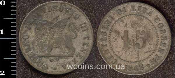 Монета Італія 15 чентезимо 1948