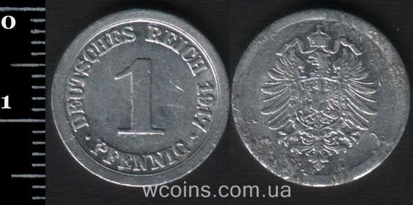 Монета Німеччина 1 пфеніг 1917