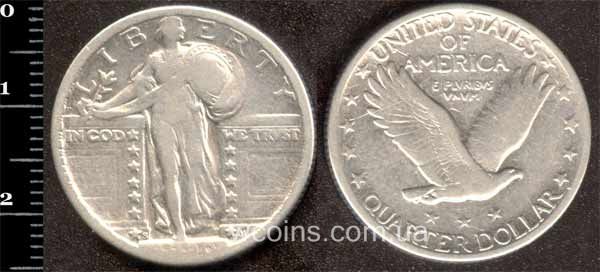 Coin USA 25 cents 1920
