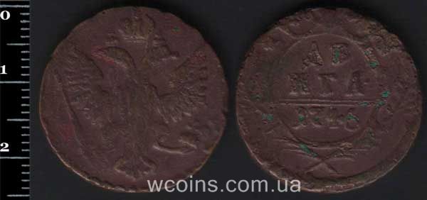 Coin Russia denga 1746