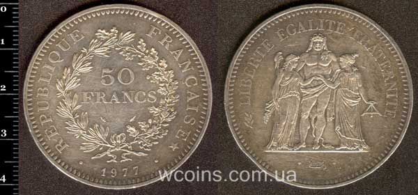 Монета Франція 50 франків 1977