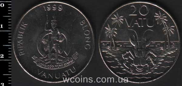 Монета Вануату 20 вату 1999