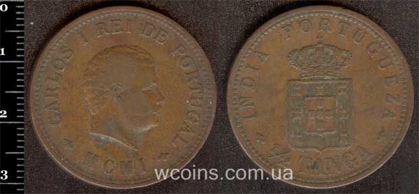 Монета Індія 1/2 танга 1901
