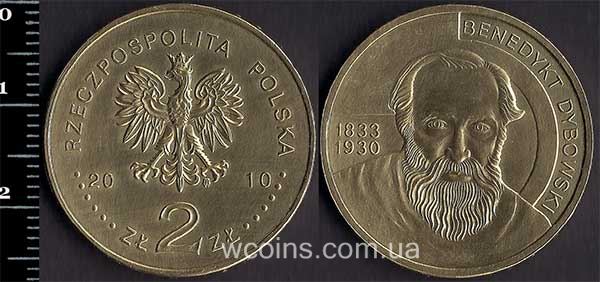 Монета Польща 2 злотих 2010 Бенедикт Дибовський