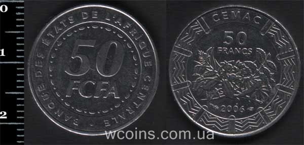 Монета Центрально-Африканська Республіка 50 франків 2006
