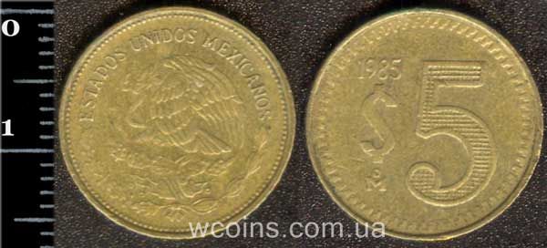 Coin Mexico 5 peso 1985