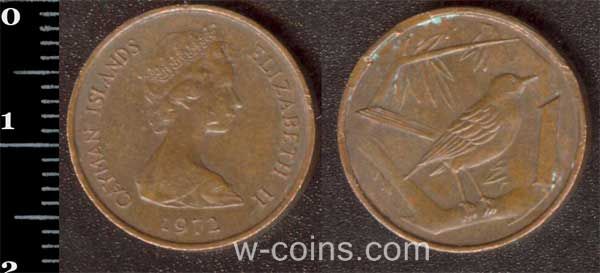 Монета Кайманові о-ви 1 цент 1972