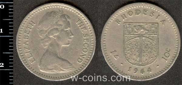 Монета Зімбабве 1 шилінг 1964