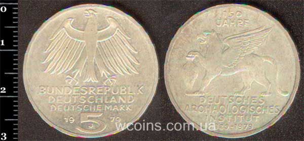 Монета Німеччина 5 марок 1979