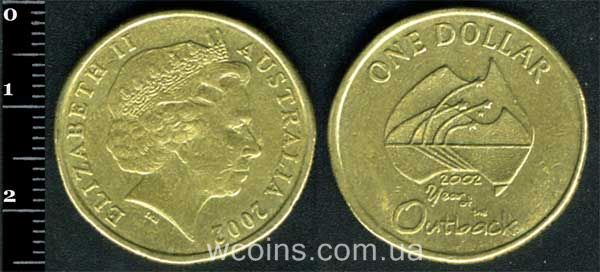 Монета Австралія 1 долар 2002