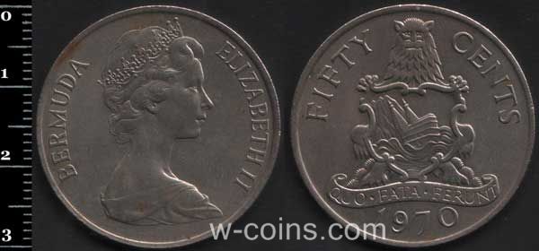Coin Bermuda 50 cents 1970
