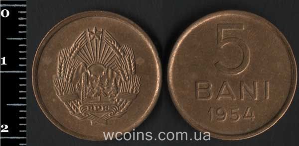 Coin Romania 5 bani 1954
