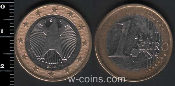 Монета Німеччина 1 євро 2002