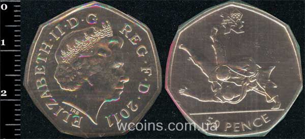 Монета Великобританія 50 пенсів 2011