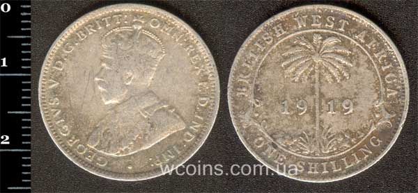 Coin British West Africa 1 shilling 1919