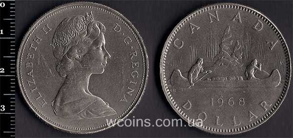 Монета Канада 1 долар 1968