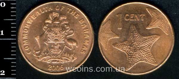 Монета Багамські острови 1 цент 2006
