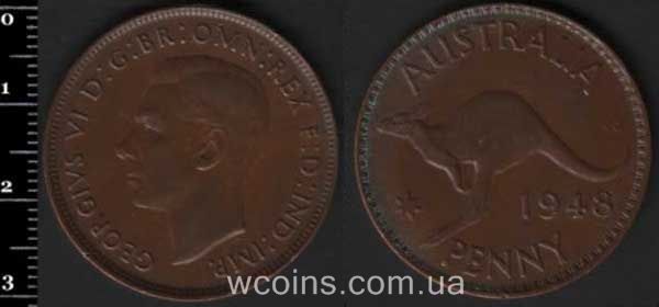 Монета Австралія 1 пенні 1948