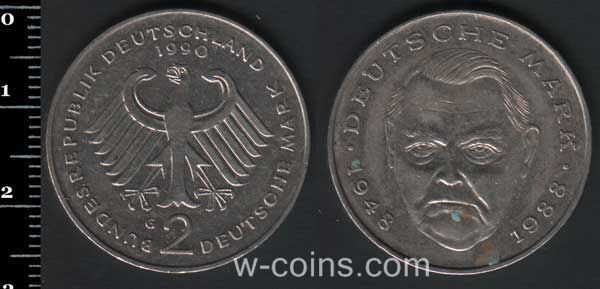 Монета Німеччина 2 марки 1990