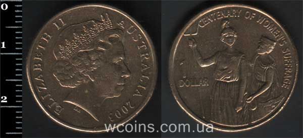 Монета Австралія 1 долар 2003