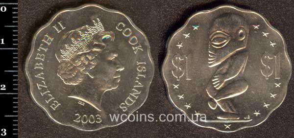 Монета Кука Острови 1 долар 2003