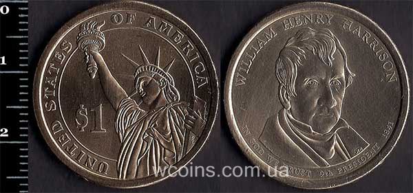 Монета США 1 долар 2009  Вільям Генрі Гаррісон