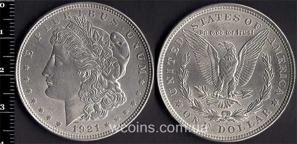 Монета США 1 долар 1921