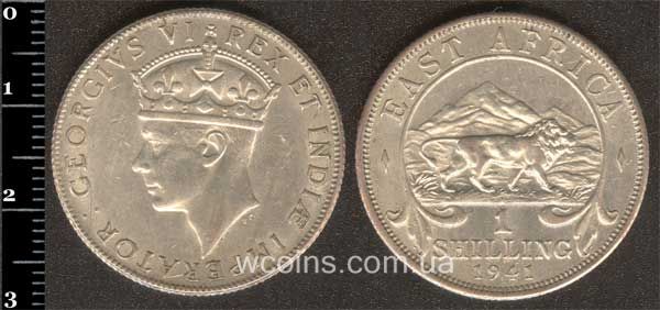 Монета Британска Східна Африка 1 шилінг 1941