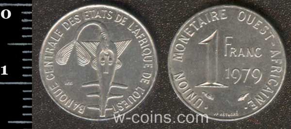 Монета Західно-Африканські Держави 1 франк 1979