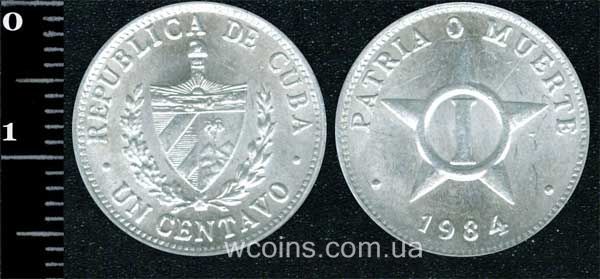Монета Куба 1 сентаво 1984