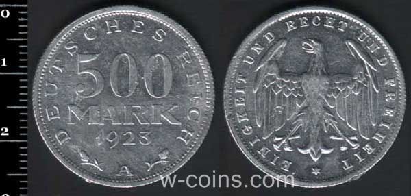 Монета Німеччина 500 марок 1923