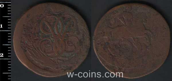 Монета Росія 1 копійка 1757