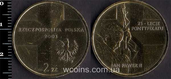 Монета Польща 2 злотих 2003