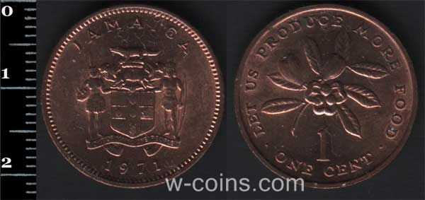 Монета Ямайка 1 цент 1971
