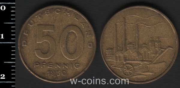 Монета Німеччина 50 пфенігів 1950