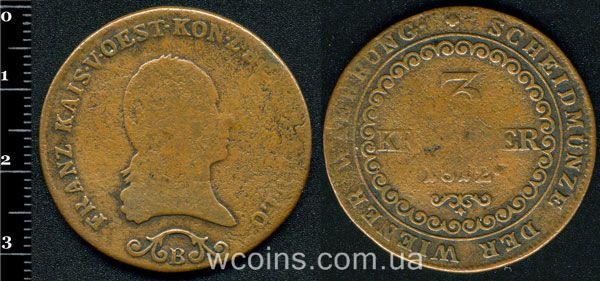 Монета Австрія 3 крейцера 1812