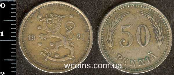 Монета Фінляндія 50 пенсів 1921