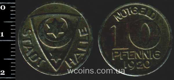 Монета Німеччина - нотгельди 1914 - 1924 10 пфенігів 1920