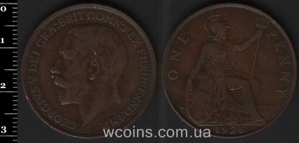 Монета Великобританія 1 пенні 1926